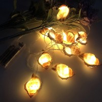 1.65M 10Led Sea Shell Fairy Lamp Lovely Conch String Light Battery Operated For Holiday Wedding Home Window Decoration