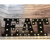 Black Alphabet Marquee Letters Led 26 Alphabet Light Up Letters With Diamond Bulb Battery Powered Led Letter For Wedding Birthda