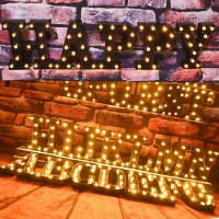 Black Alphabet Marquee Letters Led 26 Alphabet Light Up Letters With Diamond Bulb Battery Powered Led Letter For Wedding Birthda