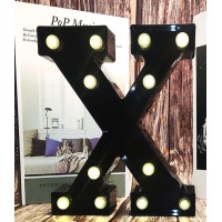 Black Alphabet Marquee Letters Led 26 Alphabet Light Up Letters With Diamond Bulb Battery Powered Led Letter For Wedding Birthda