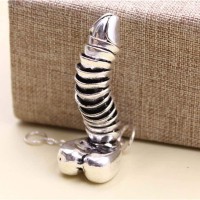 Fun Stand Up Pendant Ornament,Alloy Erectable Pendant,Size 2.36 Inch (Sliver)