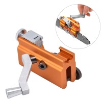 Fydun Chainsaw Sharpening Jig, Hand Crank Chain Sharpener 2 In Portable Chainsaw Sharpener For Lumberjack Garden Worker Yellow