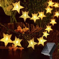 Twinkle Solar Star String Lights Outdoor Waterproof Fairy Lights 39Ft 100 Led With 8 Lighting Modes For Camping Garden Wedding P