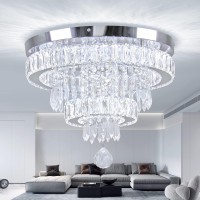 Cainjiazh 16 Crystal Chandeliers Led Crystal Ceiling Light Fixtures Flush Mount Ceiling Light Modern Crystal Chandelier Lights