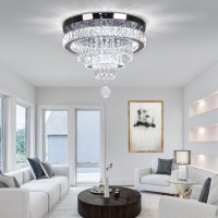 Cainjiazh 16 Crystal Chandeliers Led Crystal Ceiling Light Fixtures Flush Mount Ceiling Light Modern Crystal Chandelier Lights