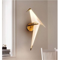 Wall Sconce Lighting Fixture Classic Rustic Wall Lighting Nordic Modern Led Wall Lamp Creative Origami Bird Wall Light Bedside Lamp Children'S Room Metal Plastic Wall Sconce