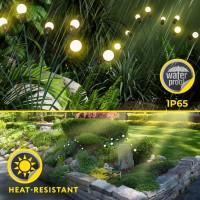 24 Leds Firefly Garden Lights Solar Outdoor With Green Stems - 3 Pack Solar Garden Lights For Yard - Starburst Solar Outdoor Lights - Solar Swaying Light For Yard Patio Decoration