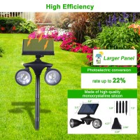 Guyulux Outdoor Spot Lights For Yard Color Changing Solar Stake Lights Always On All Night With 7 Color Options Dusk Til Dawn