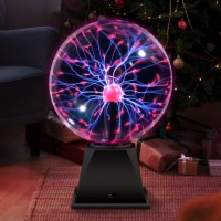 Flashmen Plasma Ball Lamp 6 Inch Science Ball Touch Sound Sensitive Plasma Globe Extra Large Lightning Ball For Bedroom Decor