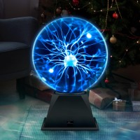 Flashmen Plasma Ball Lamp 6 Inch Science Toy Touch Sound Sensitive Plasma Globe Extra Large Lightning Ball For Kid Teen Bedroo