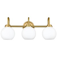 Akezon Gold Bathroom Light Fixtures 3 Light Gold Modern Bathroom Light Fixtures Over Mirror With White Milk White Globe Glass S