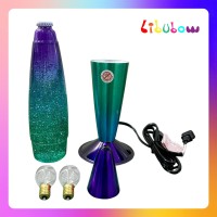 16 Inch Green Blue Purple Rainbow Glitter Lamp 2 Bulbs Night Light Rainbow Lamp Relaxing Mood Lighting Night Light For Adults