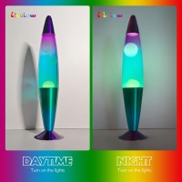 16 Inch Green Blue Purple Rainbow Motion Lamp 2 Bulbs Rainbow Lamp Aurora Lamp Relaxing Night Light Mood Lighting For Adults