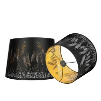 Double Medium Lamp Shades Set Of 2, Alucset Drum Metal Lampshades For Table Lamp And Floor Light,10X12X8 Inch,Spider