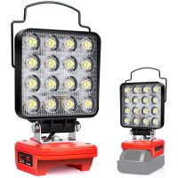 Led Work Light For Milwaukee 18V Battery 48W 3400Lm Cordless Battery Work Light With Usbtypec Charging Port And Lowvoltage Pr