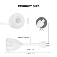 Fibrdoo Plug In Motion Sensor Night Light Led Night Light With Dusk To Dawn Sensor For Ac Outlet 360Directional Rotating Warm W