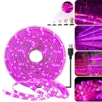 Led Grow Light Strips For Indoor Plants, Kyuqy Waterproof Full Spectrum Plant Grow Light, Usb 3.28Ft 60Leds, Flexible Growing Lamp For Indoor Plants Succulents Hydroponics Greenhouse Gardening