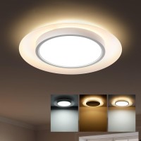 Taloya Flush Mount Ceiling Light 22W(2200Lm), 5 Cct Selectable With Nightlight 3000K,Ambient Light Design Led Ceiling Light Fixture For Dining Room Hallway Bedroom