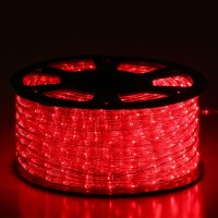 Tuanchuanrp 100Ft Red Rope Lights Outdoor, Led Strip Lights Outdoor Waterproof Decorative Lighting For Indoor/Outdoor, Deck, Eaves, Backyards Garden, Landscape Decoration