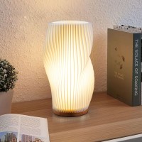 Zenply Novelty Small Table Lamp For Bedroom Vintage Style Striped Small Night Light Lamp Mini Bedside Lamp For Living Room Nigh