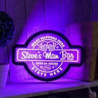 Personalized Neon Bar Signs, Custom Neon Bar Sign, Custom Light Up Neon Signs, Bar Neon Light Sign, Light Sign For Bar, Light Up Bar Sign