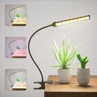 Gooingtop Grow Light Led Gooseneck Lamp 5000K 50W Full Spectrum Plant Lamp Clipon Desktop For Indoor Plants Growing Upgraded Ti