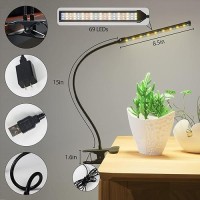 Gooingtop Grow Light Led Gooseneck Lamp 5000K 50W Full Spectrum Plant Lamp Clipon Desktop For Indoor Plants Growing Upgraded Ti