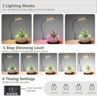 Gooingtop Grow Light Led Gooseneck Lamp 5000K 50W Full Spectrum Plant Lamp Clipon Desktop For Indoor Plants Growing Upgraded Ti