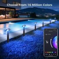 Xmcosy Low Voltage Landscape Lights 400Lm Smart Outdoor Lights With App Control Led Rgbw Landscape Lighting Works With Alexa