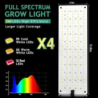 Lbw Plant Grow Light 540 Leds Full Spectrum Grow Lights For Indoor Plants Under Cabinet Grow Lamp With 4812H Timer 3 Lighti