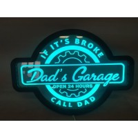 Dad'S Garage Neon Sign, Personalized Garage Led Sign, Garage Light Sign, Dad Garage Decor, Neon Sign Dad, Custom Neon Sign For Father, Neon Sign For Man