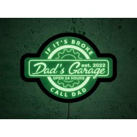 Dad'S Garage Neon Sign, Personalized Garage Led Sign, Garage Light Sign, Dad Garage Decor, Neon Sign Dad, Custom Neon Sign For Father, Neon Sign For Man