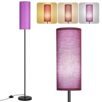 Partphoner Floor Lamp For Living Room, Modern Standing Lamps With Lampshade, Minimalist Tall Lamp With Foot Switch For Living Room, Bedroom, Kids Room, Office(Bulb Not Included)