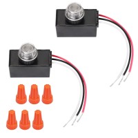 Dusk To Dawn Sensor 2 Packs Photocell Light Sensor For Outdoor Lighting 120277V Photoelectric Switch Replacement With Wire Ca