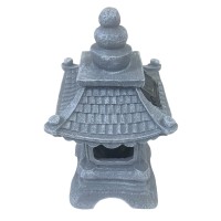 Hh Home Hut Garden Solar Pagoda Ornament, Lantern Garden Outdoor Indoor Statue Zen Asian Japanese Decor For Landscape Balcony Decorations 32Cm