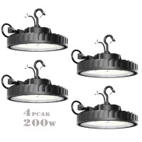 Beult Ufo Led High Bay Light 200W 4Pack 30000Lm (Eqv.800W Mh/Hps) High Bay Led Shop Lights 5000K 0-10V Dimmable High Bay Light For Warehouse Workshop Factory