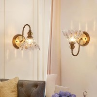 Tlolgt 2Pack Modern Wall Sconces Gold Bathroom Vanity Lighting Fixtures Beautiful Wall Light Set Of Two For Bedroom Bathroom Ha