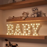 Auraglow Led Alphabet Letter & Number Light Sign Decorations, Lamp For Home Birthday Party Event, Night Lights, Battery Powered Letters And Numbers With Four Hour Timer (1)