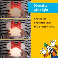 Disney Minnie Mouse Squishy Light Color Changing Night Light For Kids Usb Lamp Battery Operated Dimmable Ideal For Bedroom