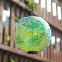 Solar Hanging Lantern Solar Outdoor Lanterns Mosaic Gazing Ball Outdoor Hanging Lights Outdoor Lights Waterproof Garden Patio