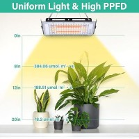 Lbw Grow Lights For Indoor Plants 144 Leds Full Spectrum Grow Light Hanging Plant Grow Light With 4H8H12H Timer 6 Dimmable