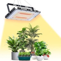 Lbw Grow Lights For Indoor Plants 144 Leds Full Spectrum Grow Light Hanging Plant Grow Light With 4H8H12H Timer 6 Dimmable