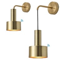 Battery Operated Wall Sconce Set Of 2 Wall Lights Without Wiring With Remote Control And Rechargeable Light Bulbs Wall Mounted L