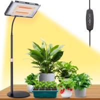 Lbw Grow Light For Indoor Plants, 144 Led Full Spectrum Plant Light For Indoor Plants, Large Desk Grow Lamp With 4H/8H/12H Timer, 6-Level Brightness, Height Adjustable, Flexible Gooseneck