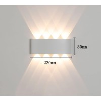 Iwithyou Wall Lights 8W Led Room Wall Sconce Lights Up Down Aluminium Wall Lighting Lamps For Living Home Bedroom Corridor Stair Outdoor Wall Backyard Hotel Waterproof