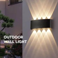 Iwithyou Wall Lights 8W Led Room Wall Sconce Lights Up Down Aluminium Wall Lighting Lamps For Living Home Bedroom Corridor Stair Outdoor Wall Backyard Hotel Waterproof