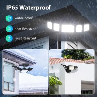 Imaihom 5 Adjustable Heads Dusk To Dawn Led Outdoor Lighting, 55W Flood Lights Outdoor With Remote Control, 2 Modes 5000Lm 6500K Photocell Flood Light, Ip65 Waterproof Exterior Security Light For Yard