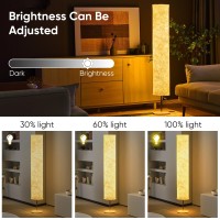 Soft Light Floor Lamp 60 Simple Design Morden Slim Warm Light 3000K Led Tyvek Fabric Shade With 2 Led Bulbs Standing Lamp For