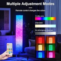 Soft Light Floor Lamp 60 Simple Design Morden Slim Rgb 16 Color Changing Led Tyvek Fabric Shade Dimmable Remote Control Standi