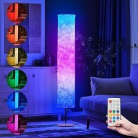 Soft Light Floor Lamp 60 Simple Design Morden Slim Rgb 16 Color Changing Led Tyvek Fabric Shade Dimmable Remote Control Standi